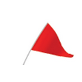 Fluorescent Red Vinyl Bike Pennant Flag Only w/ Pole Sleeve